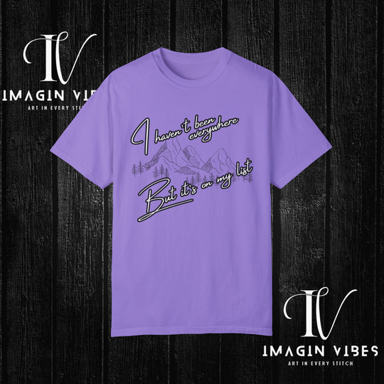 ImaginVibes: Wanderlust List: World Traveler T-Shirt T-Shirt Violet S 