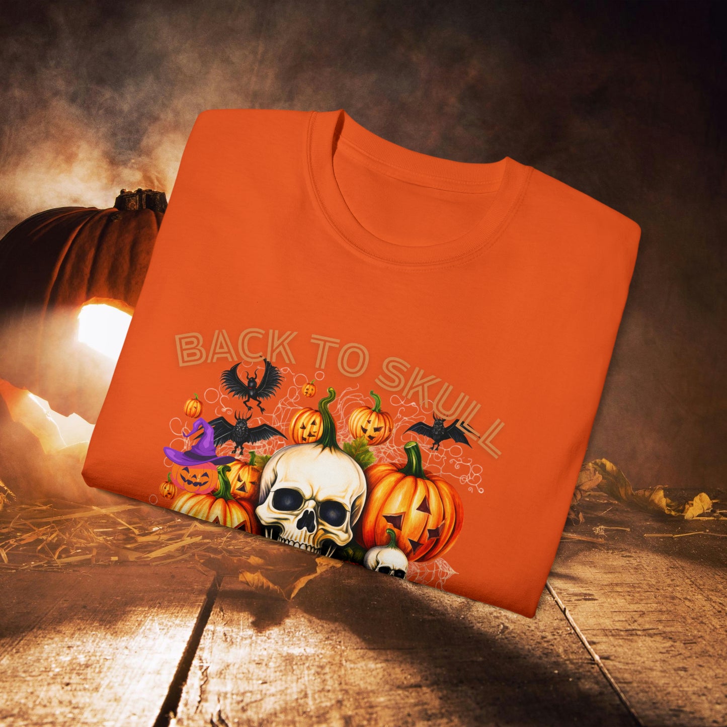 Back to Skull Halloween Tee | Back To Skull T-Shirt   