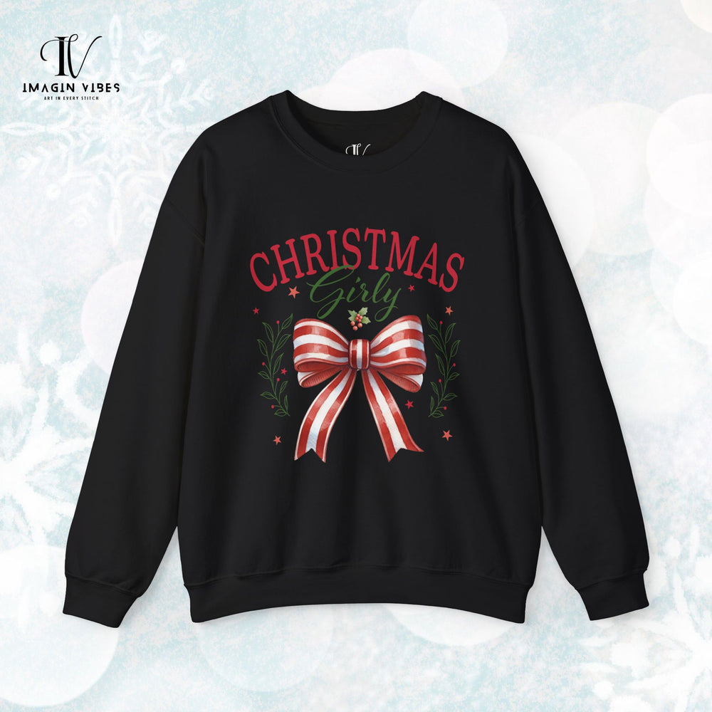 Coquette Bow: Girly Christmas Sweatshirt