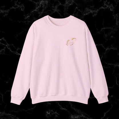 Personalized Horse Sweatshirt - Gift for Horse Owner, Perfect for Christmas, Birthdays, and Equestrian Enthusiasts Sweatshirt S Light Pink 