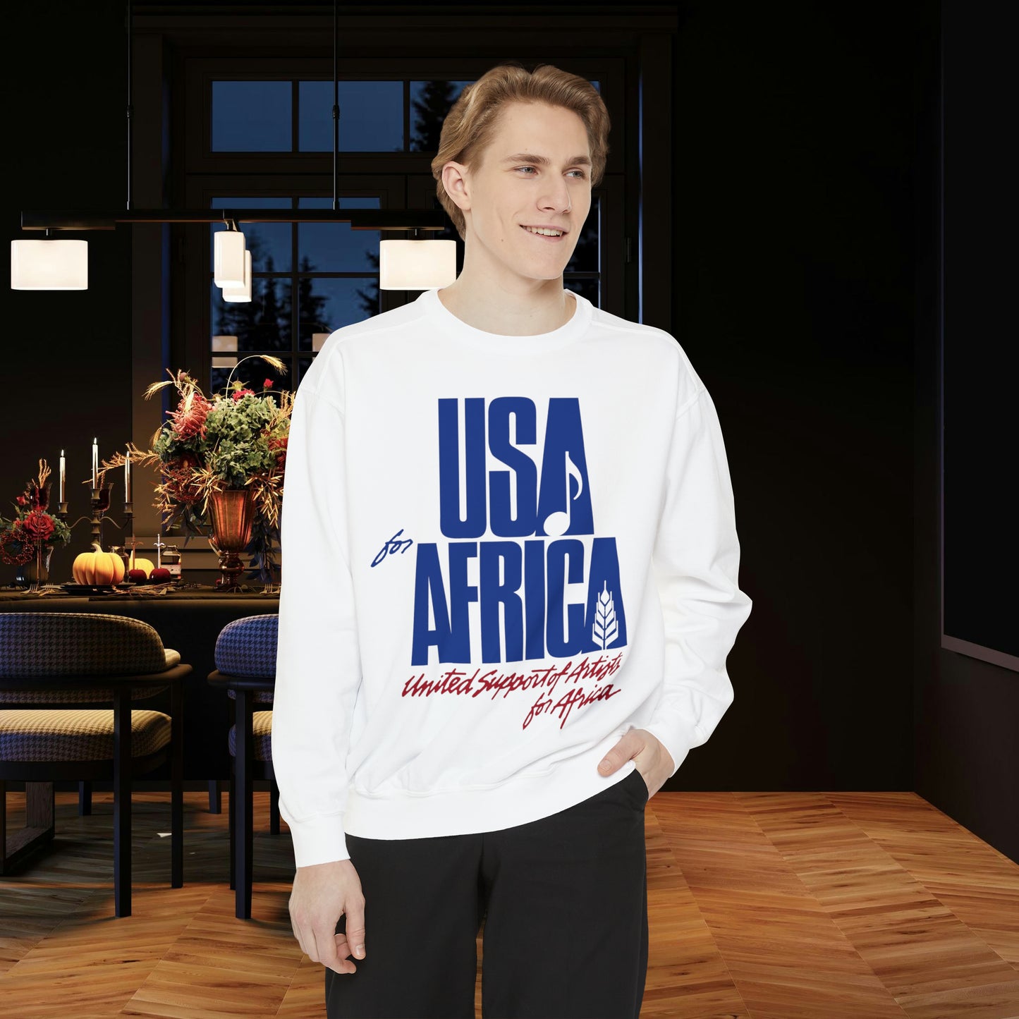USA For Africa Jumper! Remake of iconic 80s Jumper, worn by 80s Iconic Stars - "We Are The World" Sweatshirt   