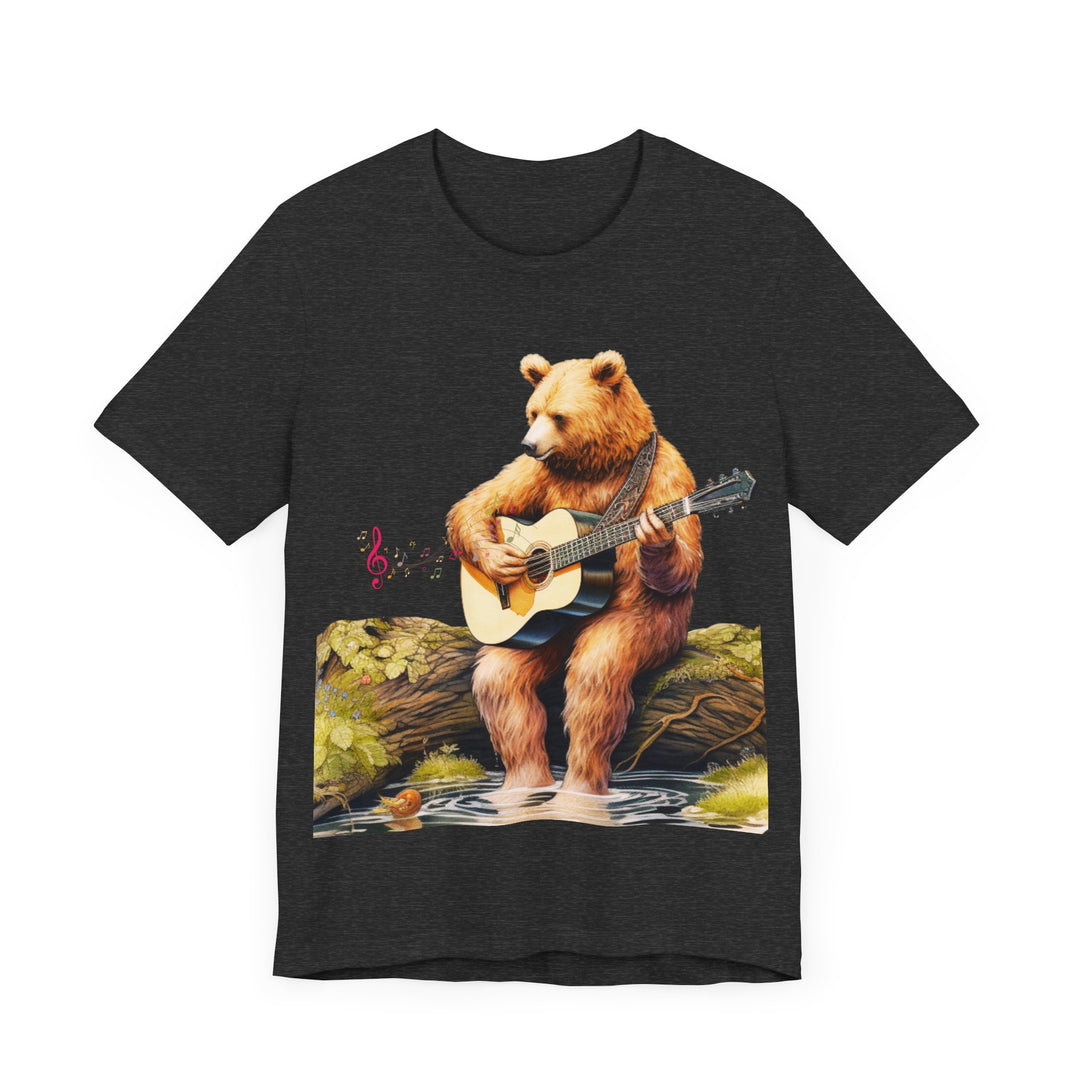 Nature-Inspired Bear T-Shirt T-Shirt Printify Dark Grey Heather S