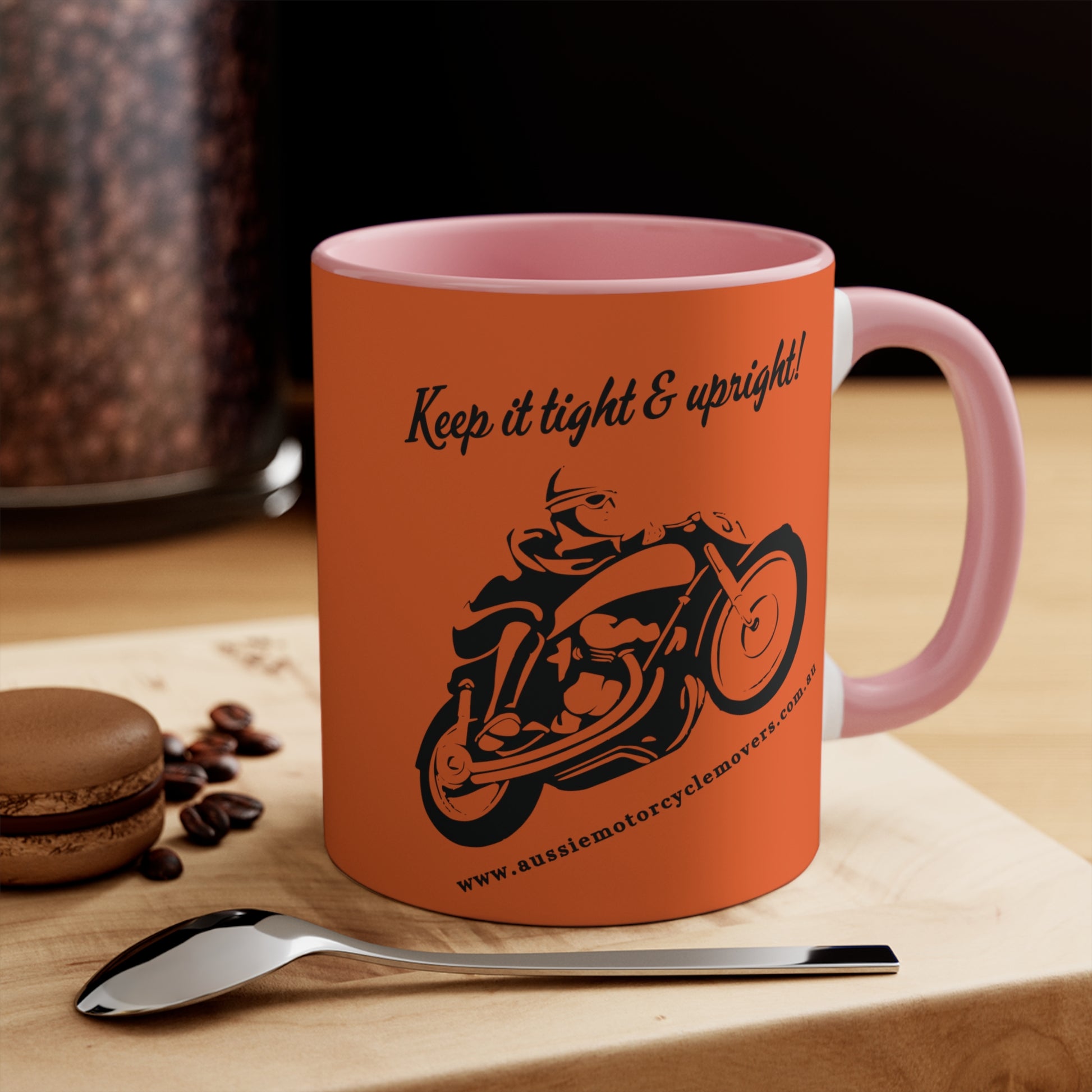 Aussie Motorcycle Movers Supporter Colorful Accent Mugs, 11oz, Mick Train legendary saying mug Mug 11oz Pink 