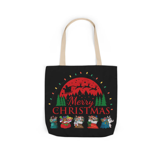 Merry Christmas Tote Bag Accessories Printify 18" × 18'' Beige
