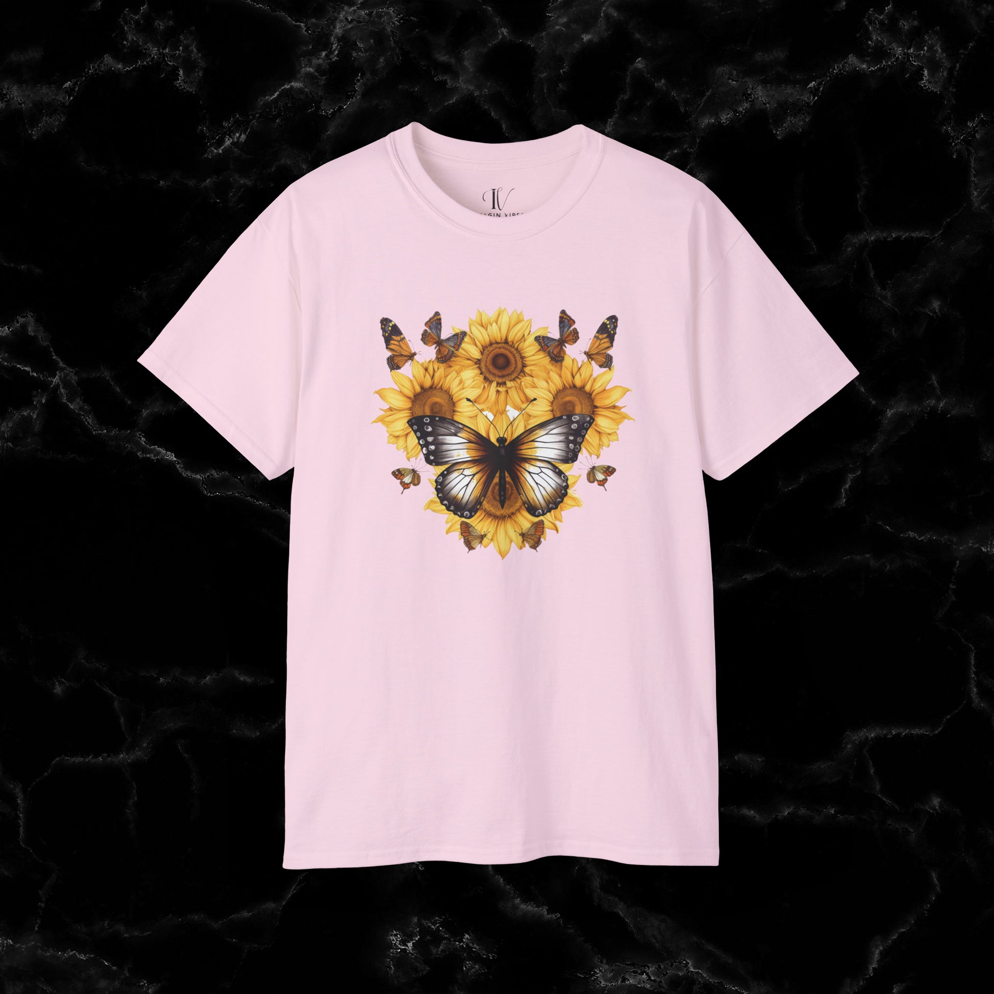 Sunflower Shirt - A Floral Tee, Garden Shirt, and Women's Fall Shirt with Nature-Inspired Design T-Shirt Light Pink S 