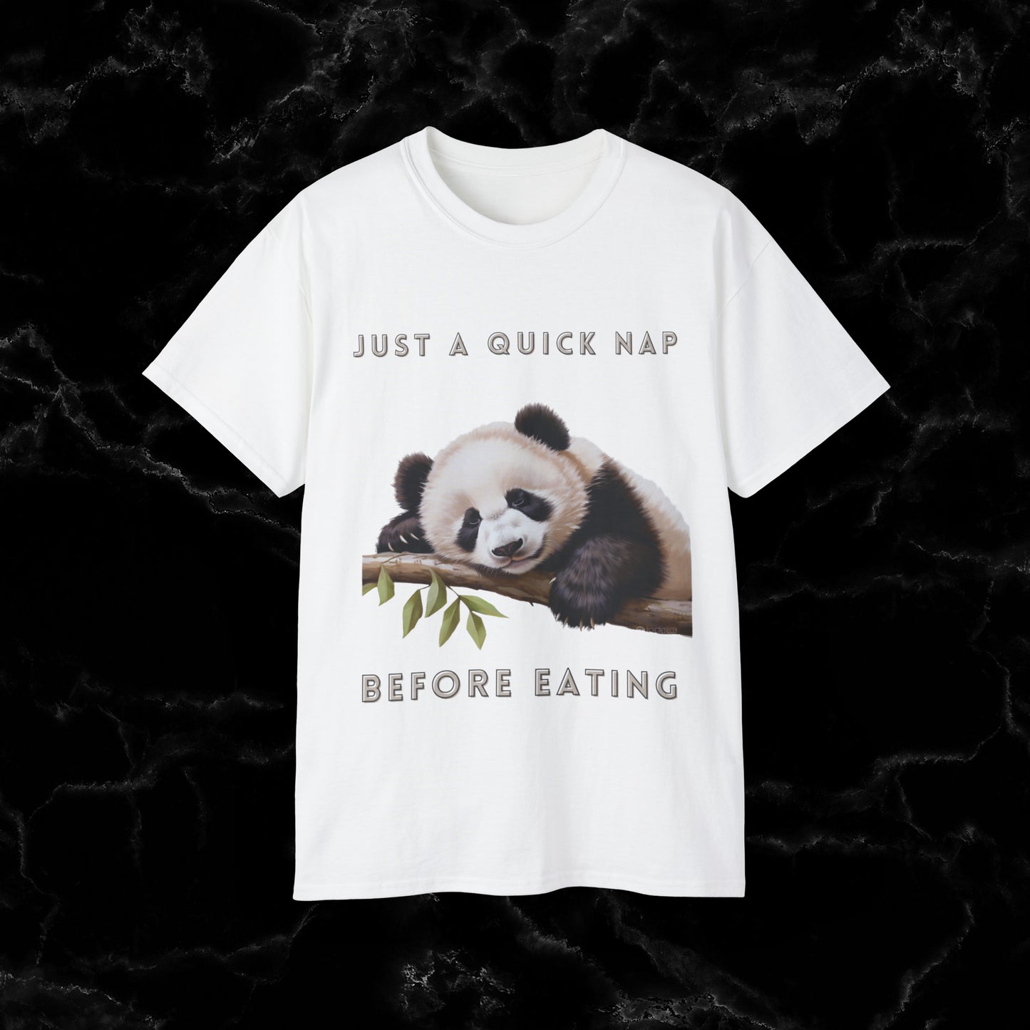 Nap Time Panda Unisex Funny Tee - Hilarious Panda Nap Design - Just a Quick Nap Before Eating T-Shirt White S 