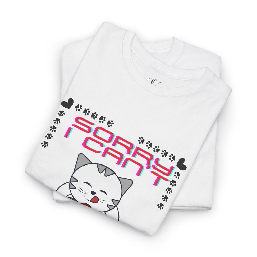 Cat Tee - Playful and Cute Minimalist T-Shirt Printify White S