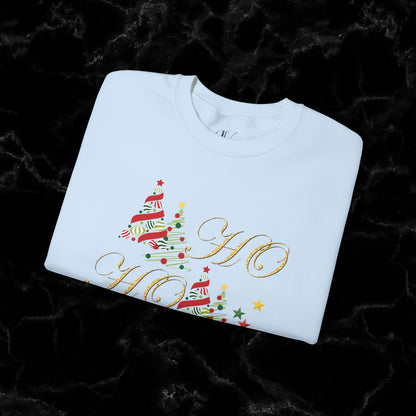 Ho Ho Ho Sweatshirt | Christmas Shirt - Christmas Gift - Santa Shirt - Holiday Shirt - Christmas Trees Sweatshirt - Cute Christmas Tee Sweatshirt   
