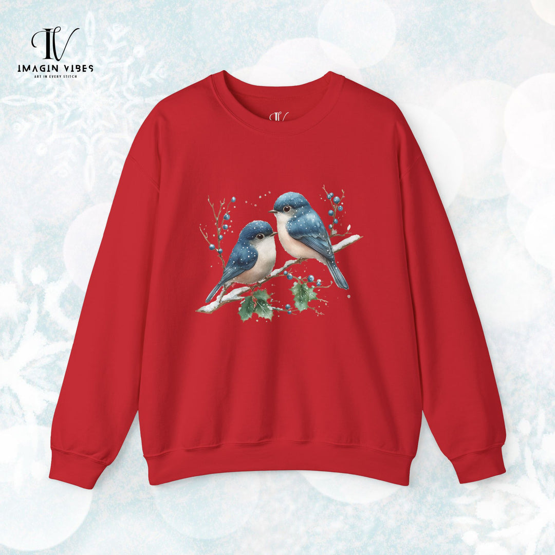 Winter Blue Jay Birds Sweatshirt