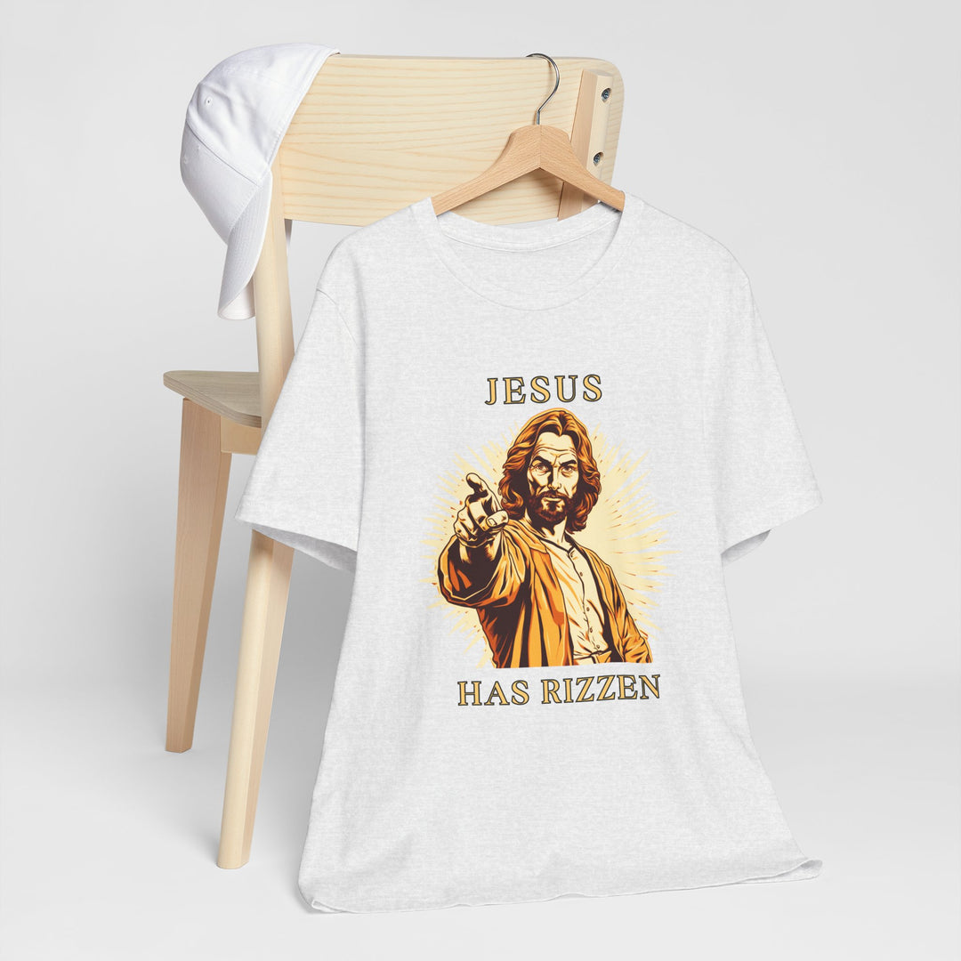 Spreading the Joy: Jesus Has Risen T-Shirt (ImaginVibes) T-Shirt Ash XS 