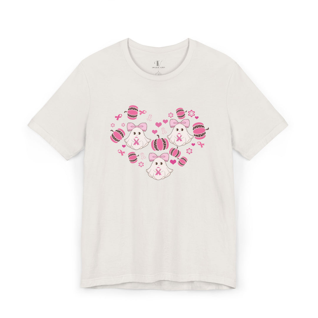 Ghosts and Pumpkins Breast Cancer Support T-Shirt