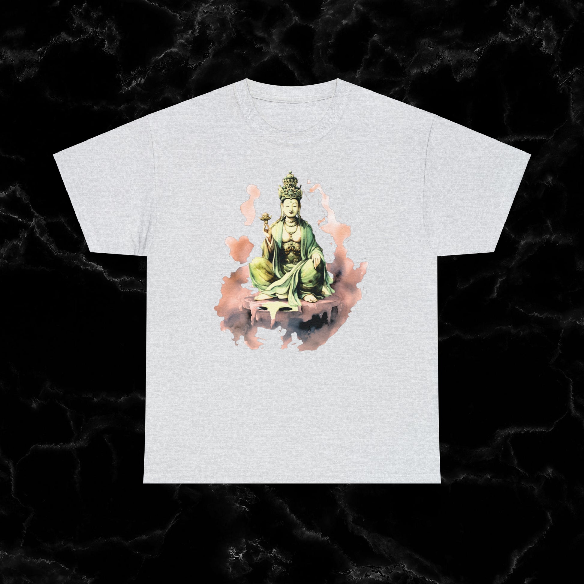Quan Yin Goddess T-Shirt - Spiritual Tee, Guan Yin, Goddess of Compassion T-Shirt Ash S 