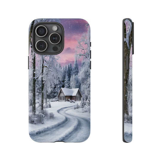 Phone Case - Winter Cabin Phone Case Printify iPhone 15 Pro Max Glossy