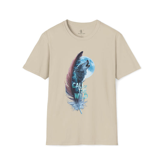 Wolf Moon Softstyle T-Shirt - Nature-Inspired and Mystic T-Shirt Printify Sand S