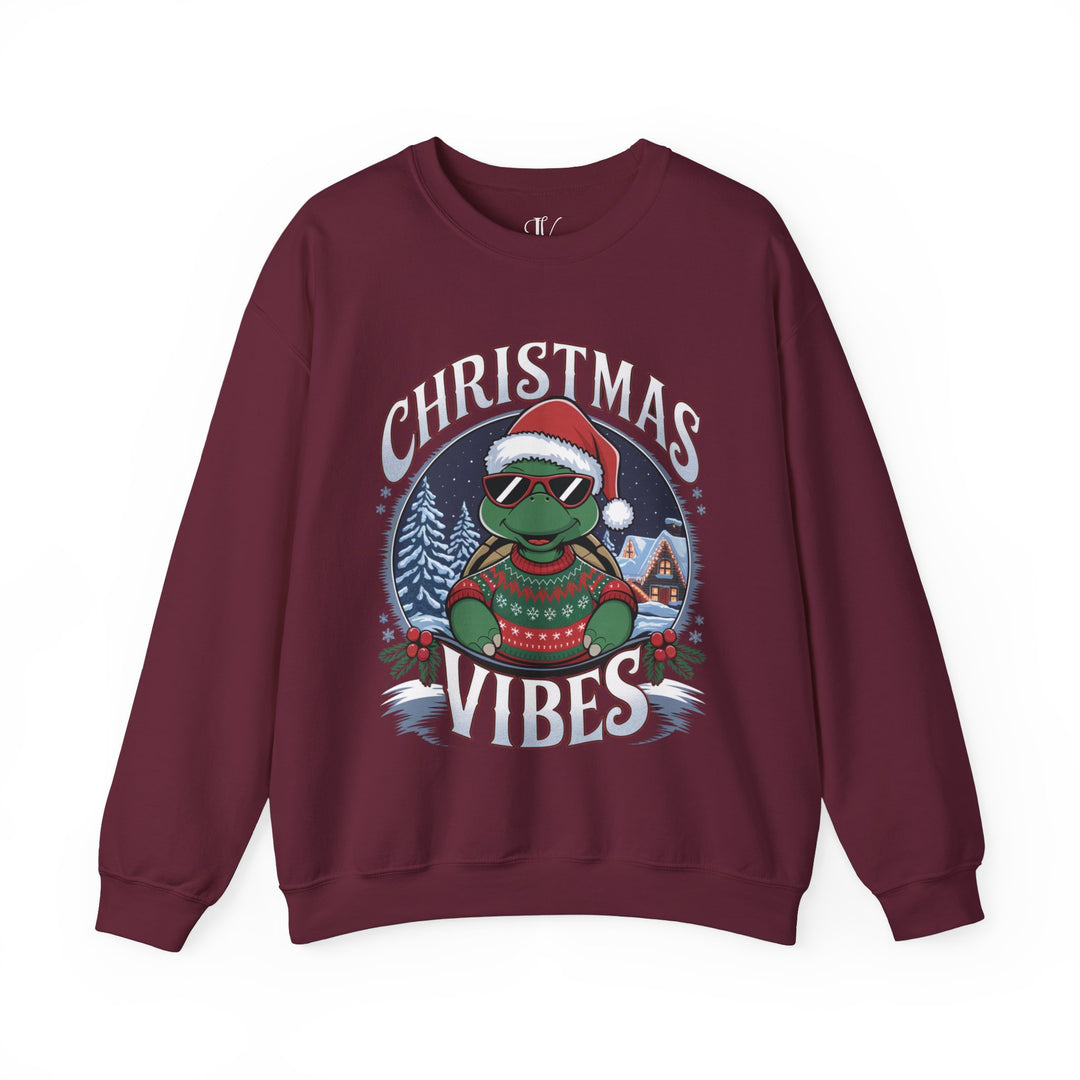 Christmas Vibes Unisex Sweatshirt - Festive Turtle