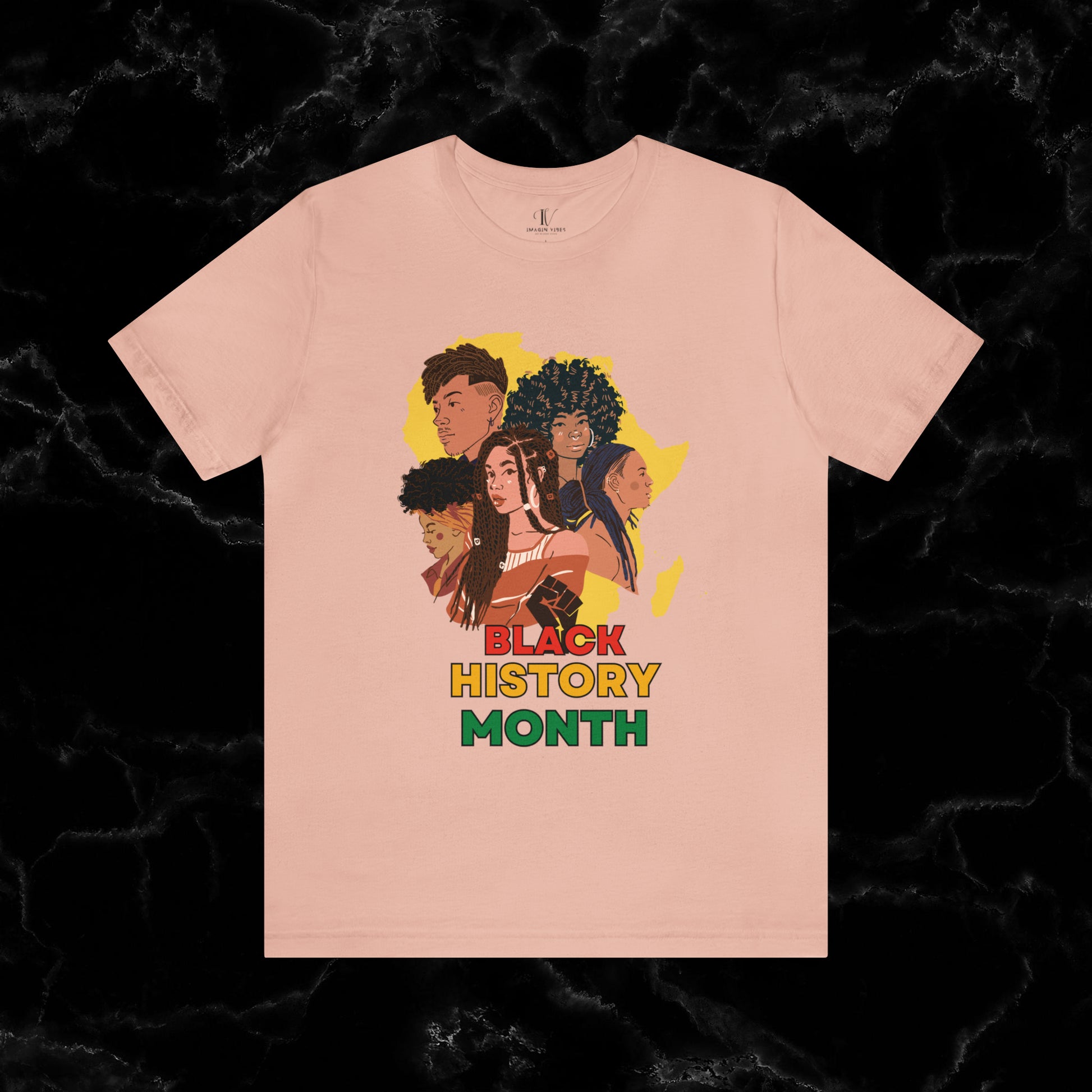 Trendy Black History Month Shirts - Celebrating African American Pride and Heritage T-Shirt Peach XS 