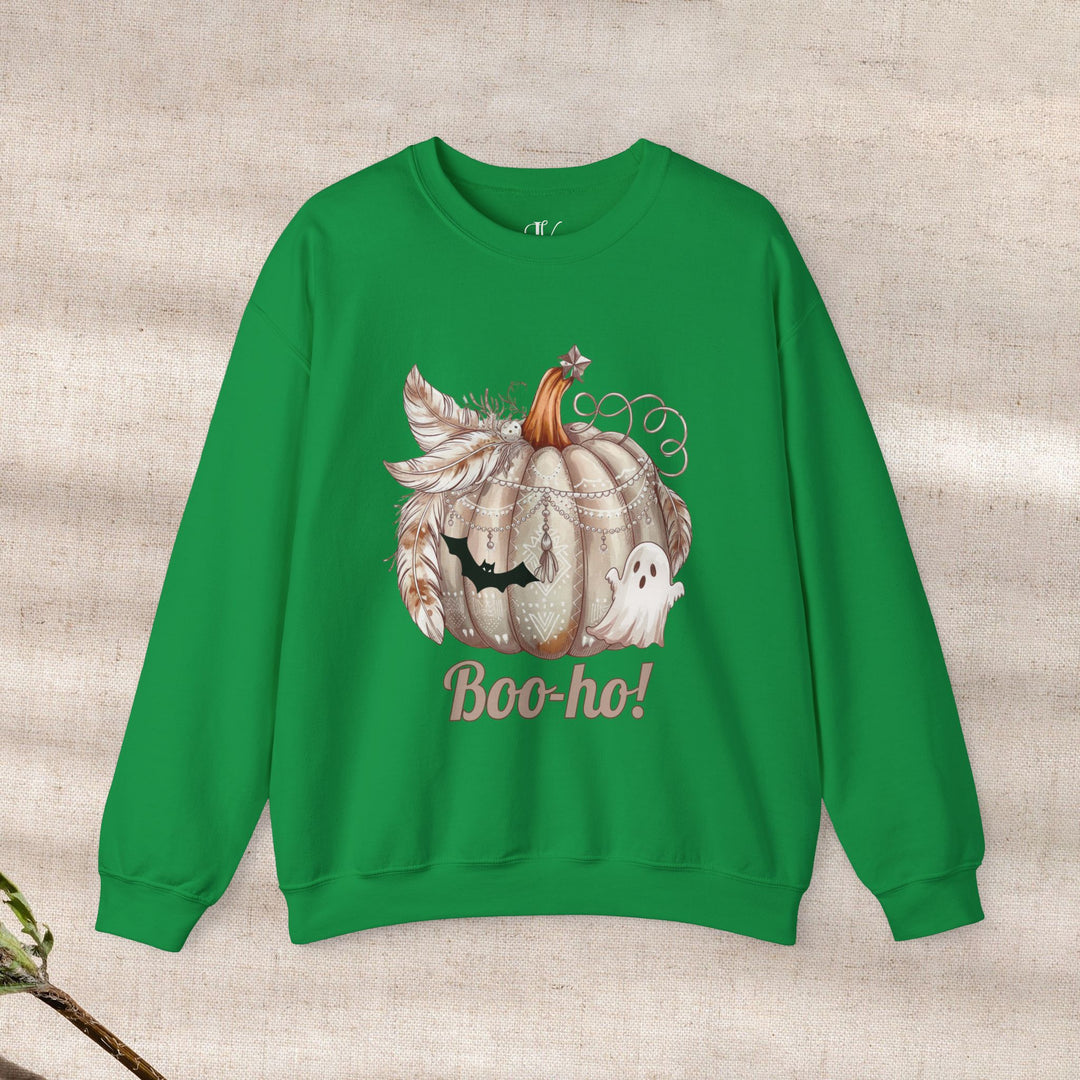 Boo-ho! Pumpkin Ghost Halloween Sweatshirt