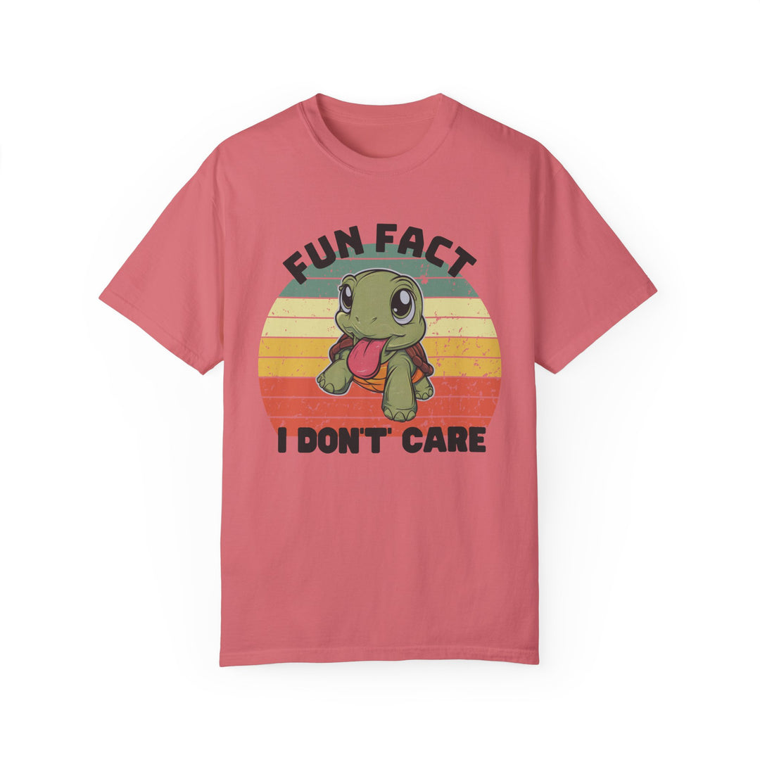 Turtle Graphic Tee - Funny 'I Don't Care' T-shirt T-Shirt Printify Watermelon S