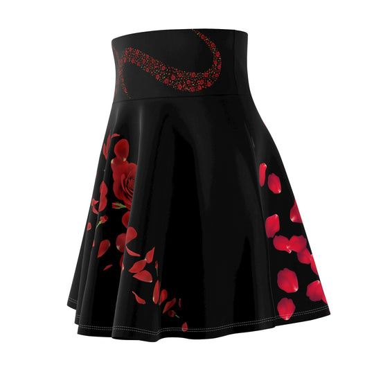 Romantic Rose Skater Skirt All Over Prints Printify