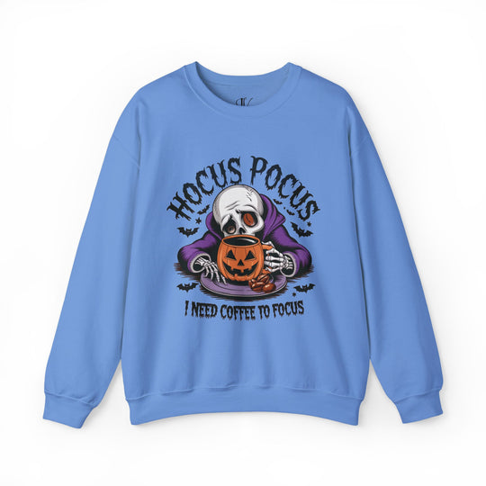 Hocus Pocus Coffee: Halloween Sweatshirt Sweatshirt Printify S Carolina Blue