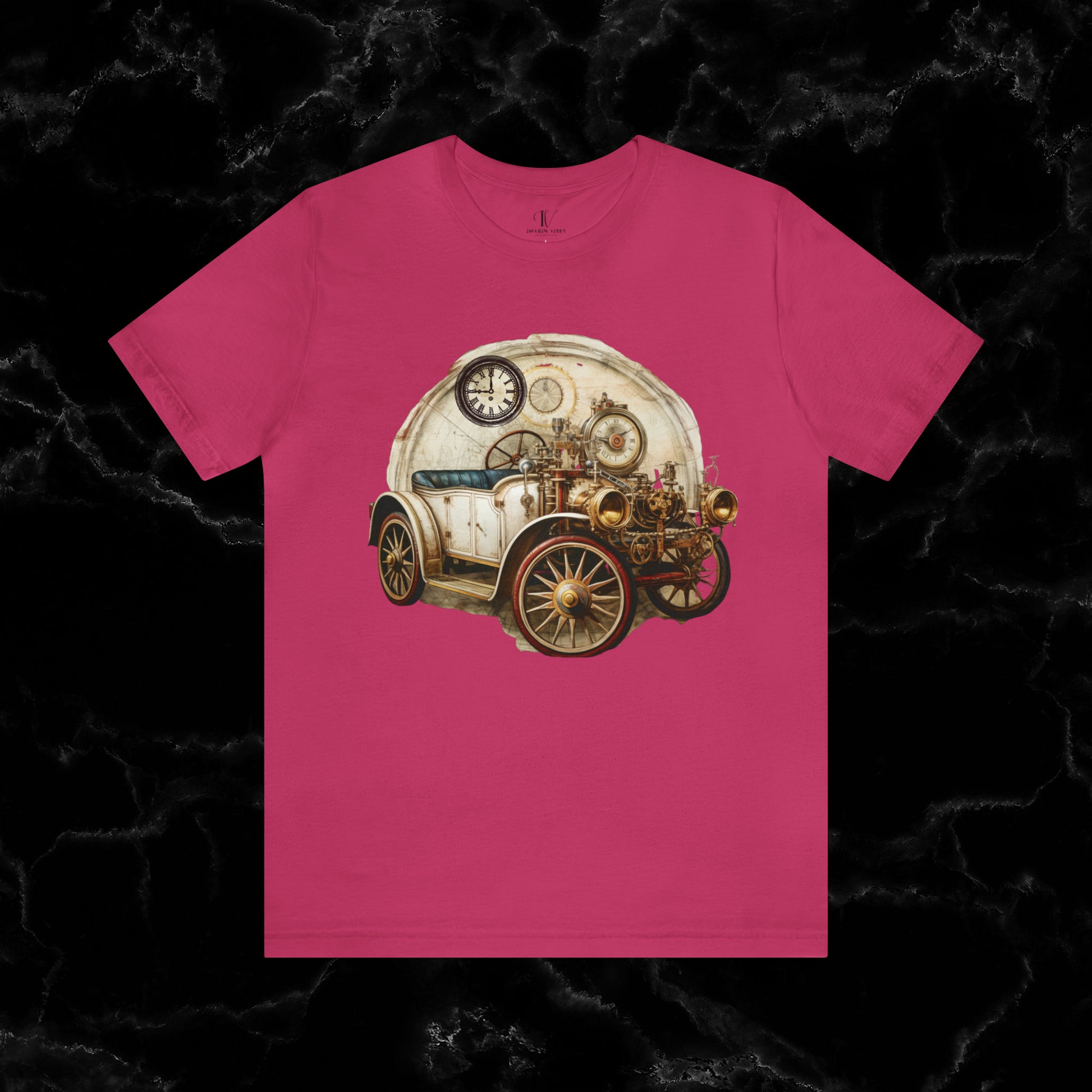 Ride in Style: Vintage Car Enthusiast T-Shirt with Classic Wheels and Timeless Appeal T-Shirt Berry S 