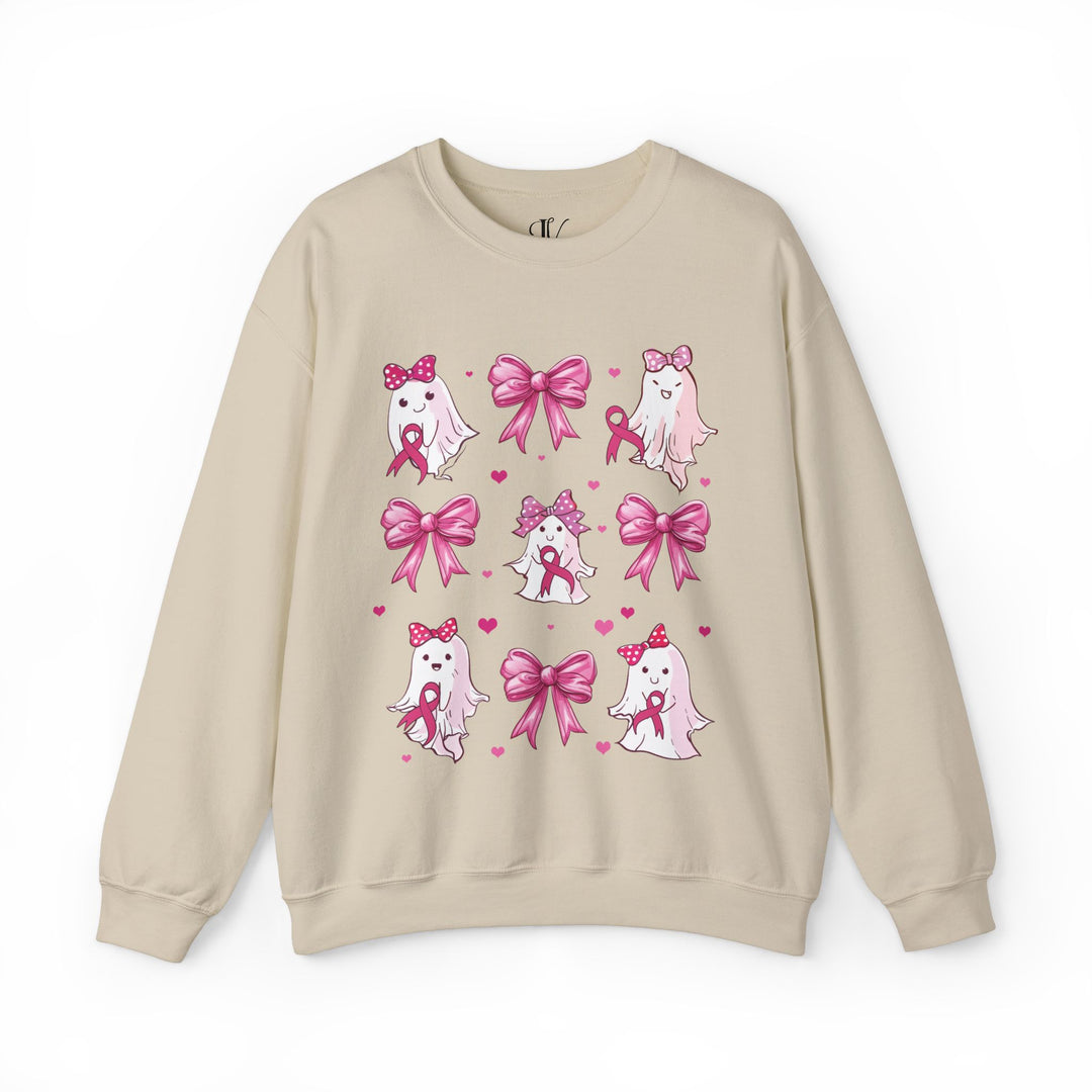 Ghosts and Pink Ribbons Breast Cancer Support Sweatshirt