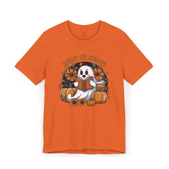 "Read In Peace" Cute Ghost Halloween Reader T-Shirt