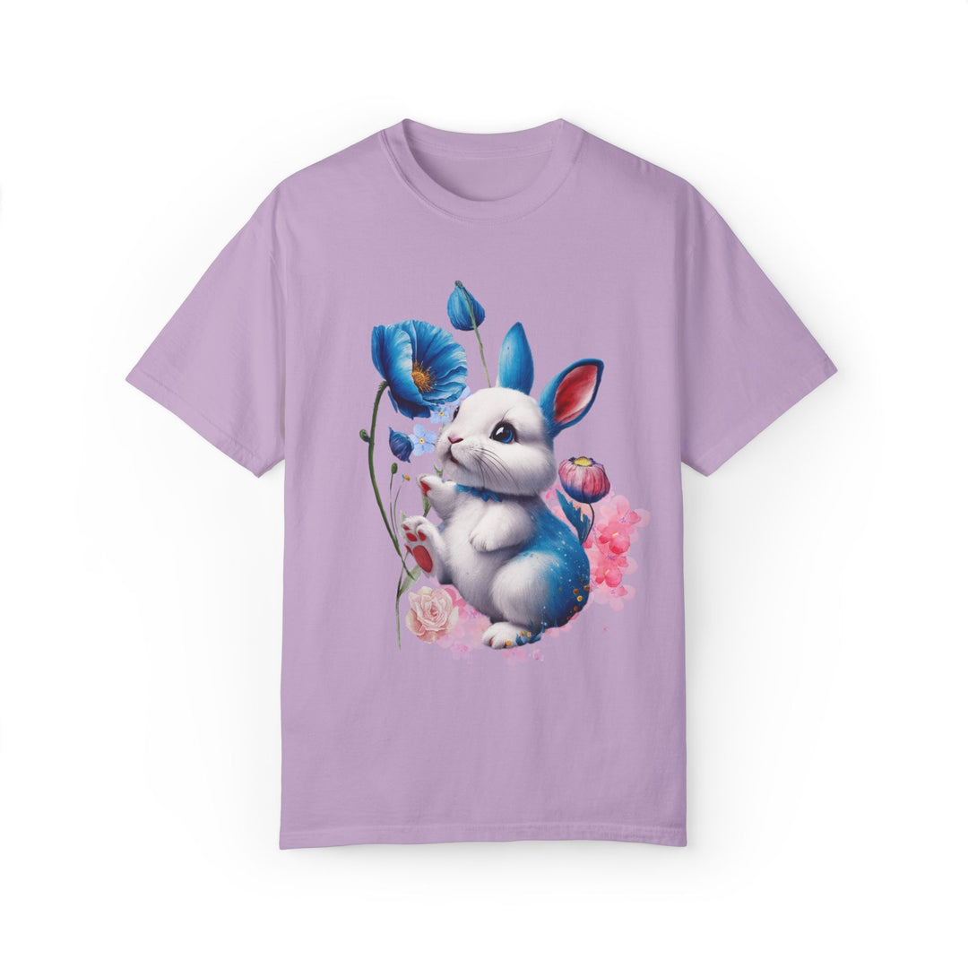 Rabbit Floral T-shirt T-Shirt Printify Orchid S