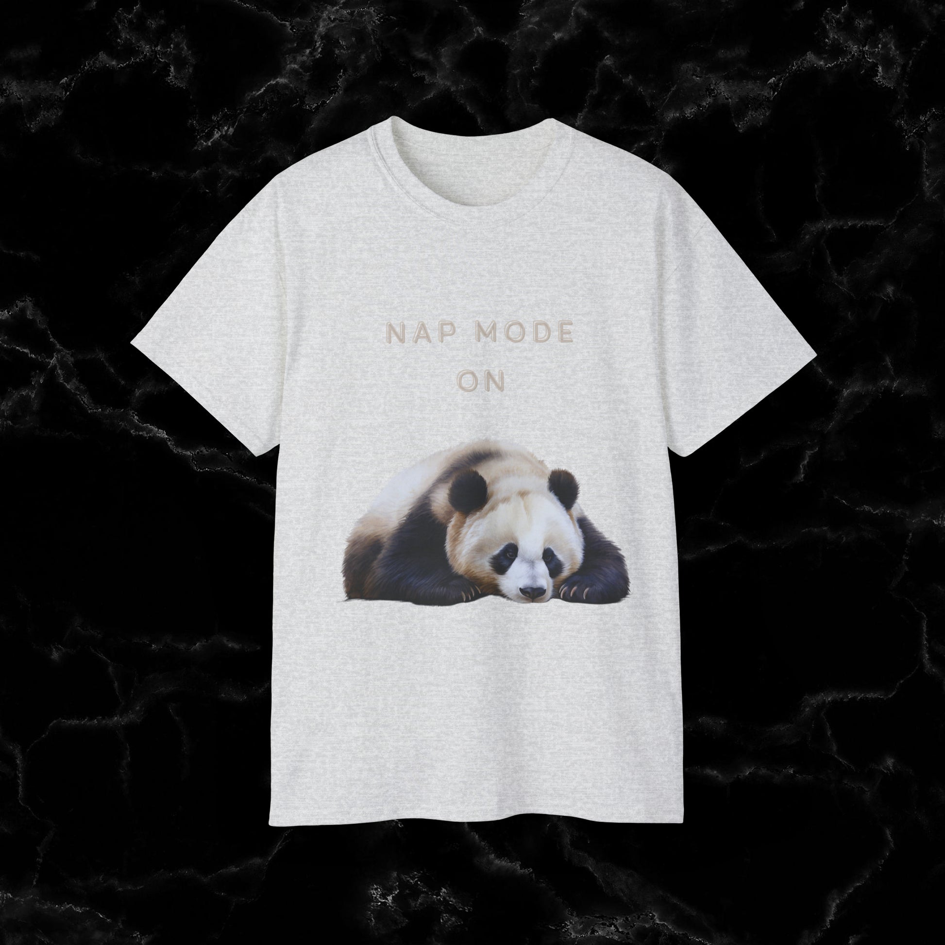 Nap Time Panda Unisex Funny Tee - Hilarious Panda Nap Design T-Shirt Ash S 