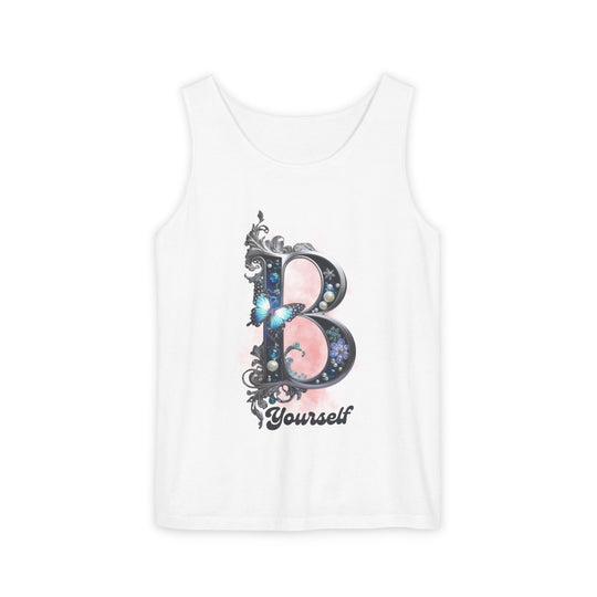 Tank Top - Elegant and Feminine 'B Yourself' Tank Top Printify White XS