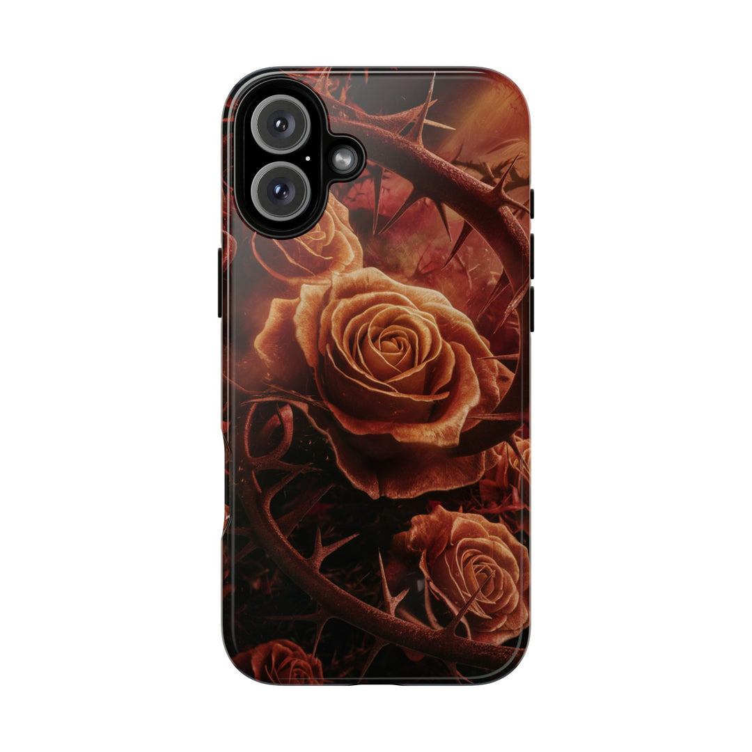 Gothic Roses Phone Case Phone Case Printify iPhone 16 Plus Glossy