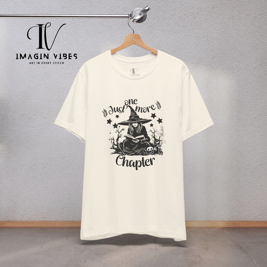 "Just One More Chapter" Witch Tee: Spooky & Bookish Halloween Shirt T-Shirt Natural XS 