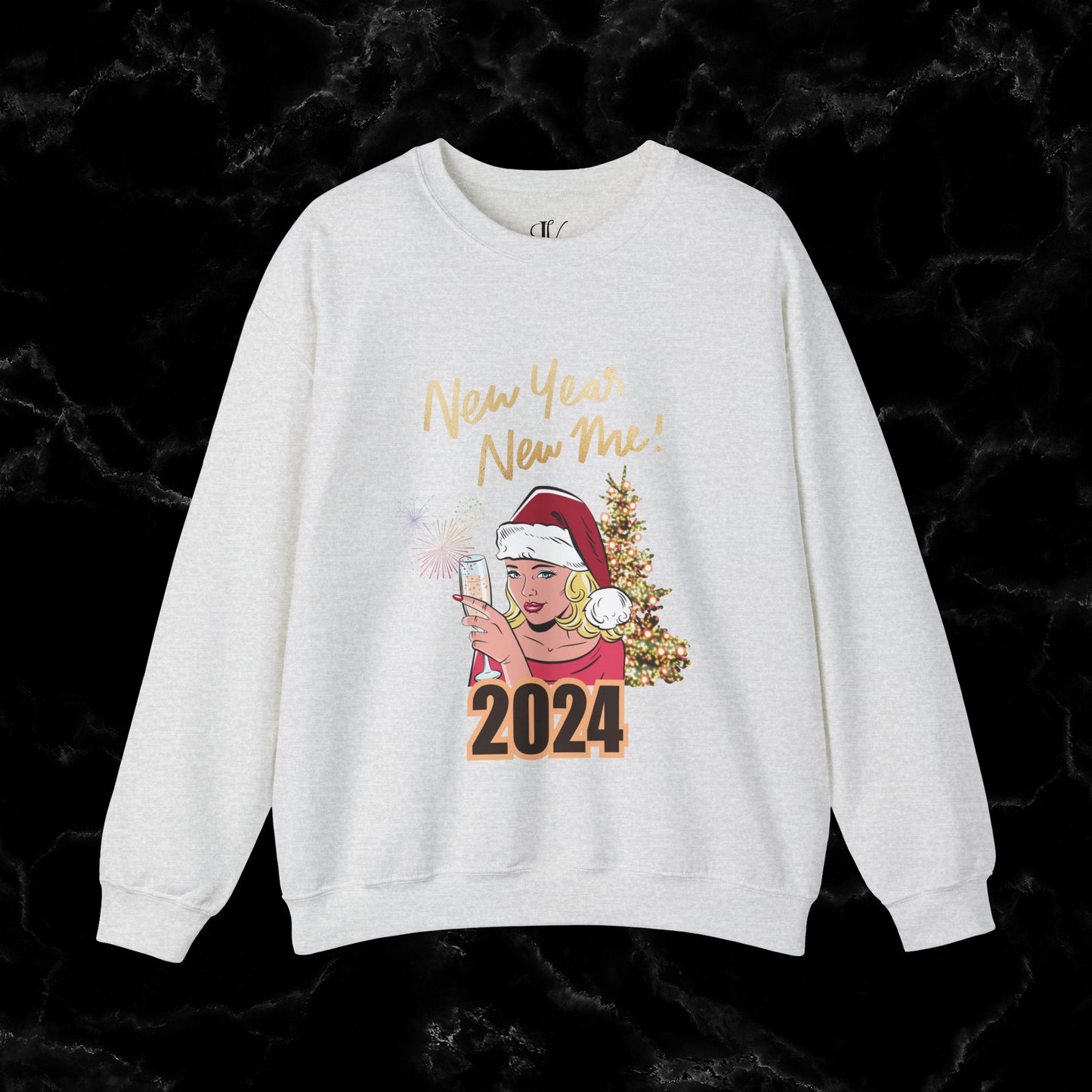 New Year New Me Sweatshirt - Motivational, Inspirational Resolutions Shirt, Christmas Family Tee Sweatshirt S Ash 