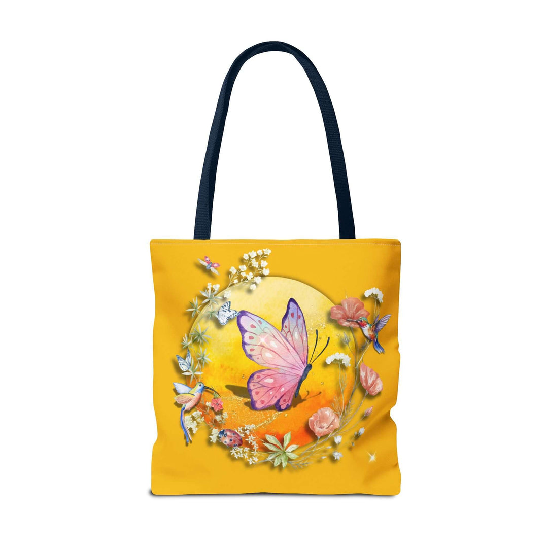 Watercolor Butterfly Tote Bag Bags Printify 18" × 18'' Navy