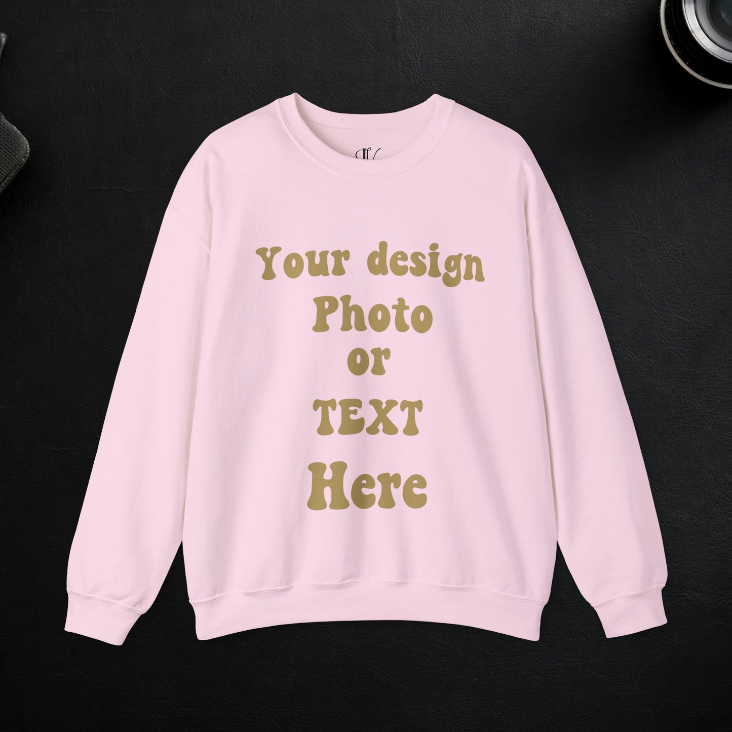 Imagin Vibes™ Crewneck Sweatshirt Personalized With Your Photo, Text Sweatshirt S Light Pink 