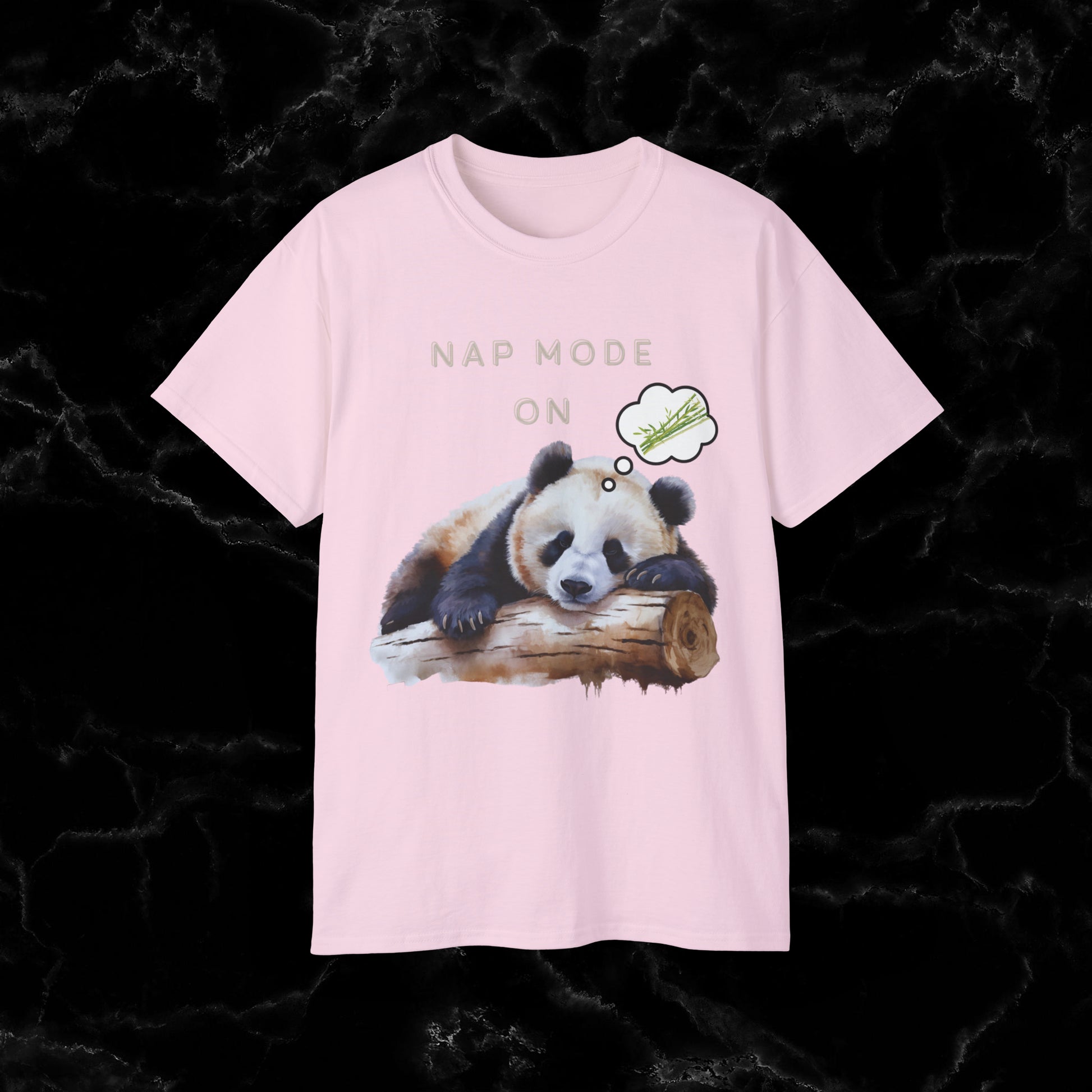 Nap Time Panda Unisex Funny Tee - Hilarious Panda Nap Mode On T-Shirt Light Pink S 