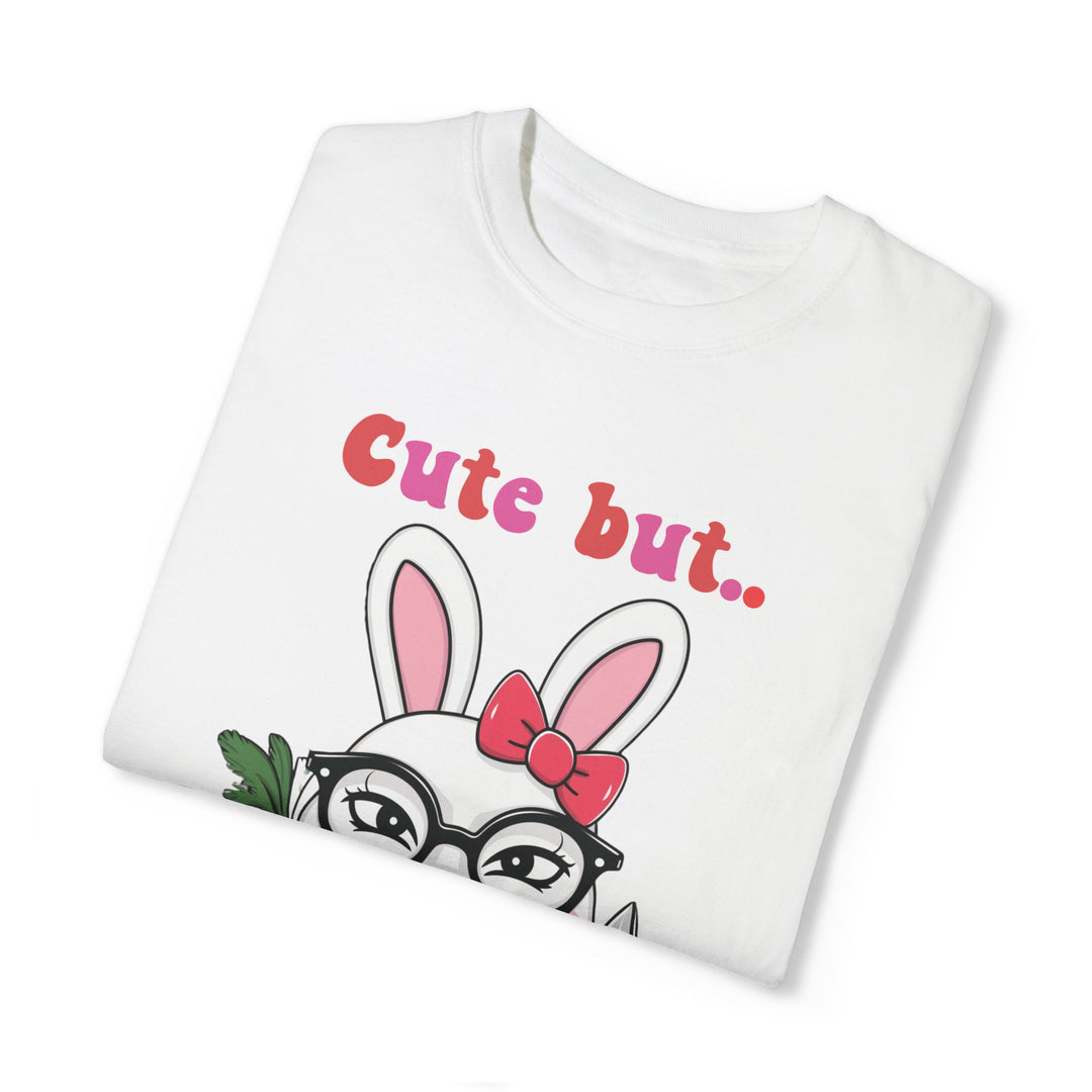 Bunny Cartoon Unisex T-shirt - Cute but Psycho T-Shirt Printify