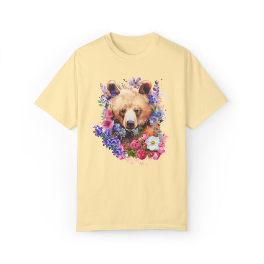 Bear Floral T-shirt T-Shirt Printify Banana S