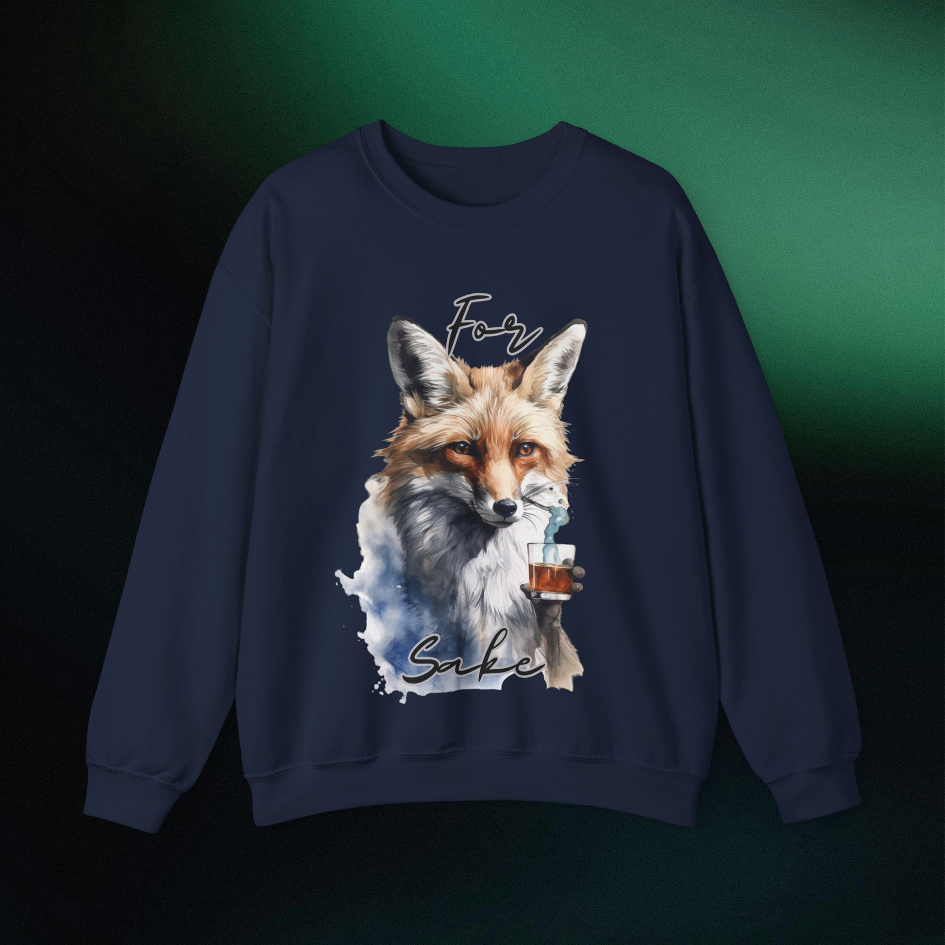 For Fox Sake: Funny Fox Sweatshirt | Gift for Fox Lover | Animal Lover Shirt - Cute Fox Gift for Nature Enthusiasts Sweatshirt M Navy 