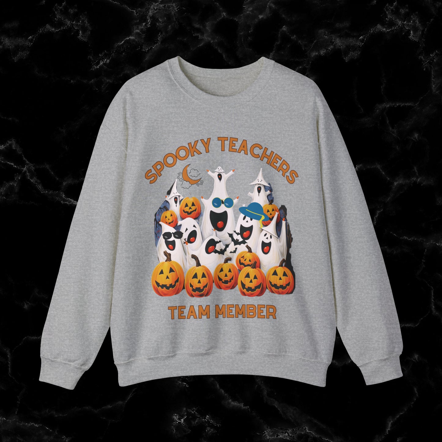 Spooky Teachers Sweatshirt | Feral Halloween | Halloween Fun | Halloween Spooky Sweatshirt - Get into the Halloween Spirit with Fun and Feral Style in this Spooky Sweatshirt for Teachers Sweatshirt S Sport Grey 