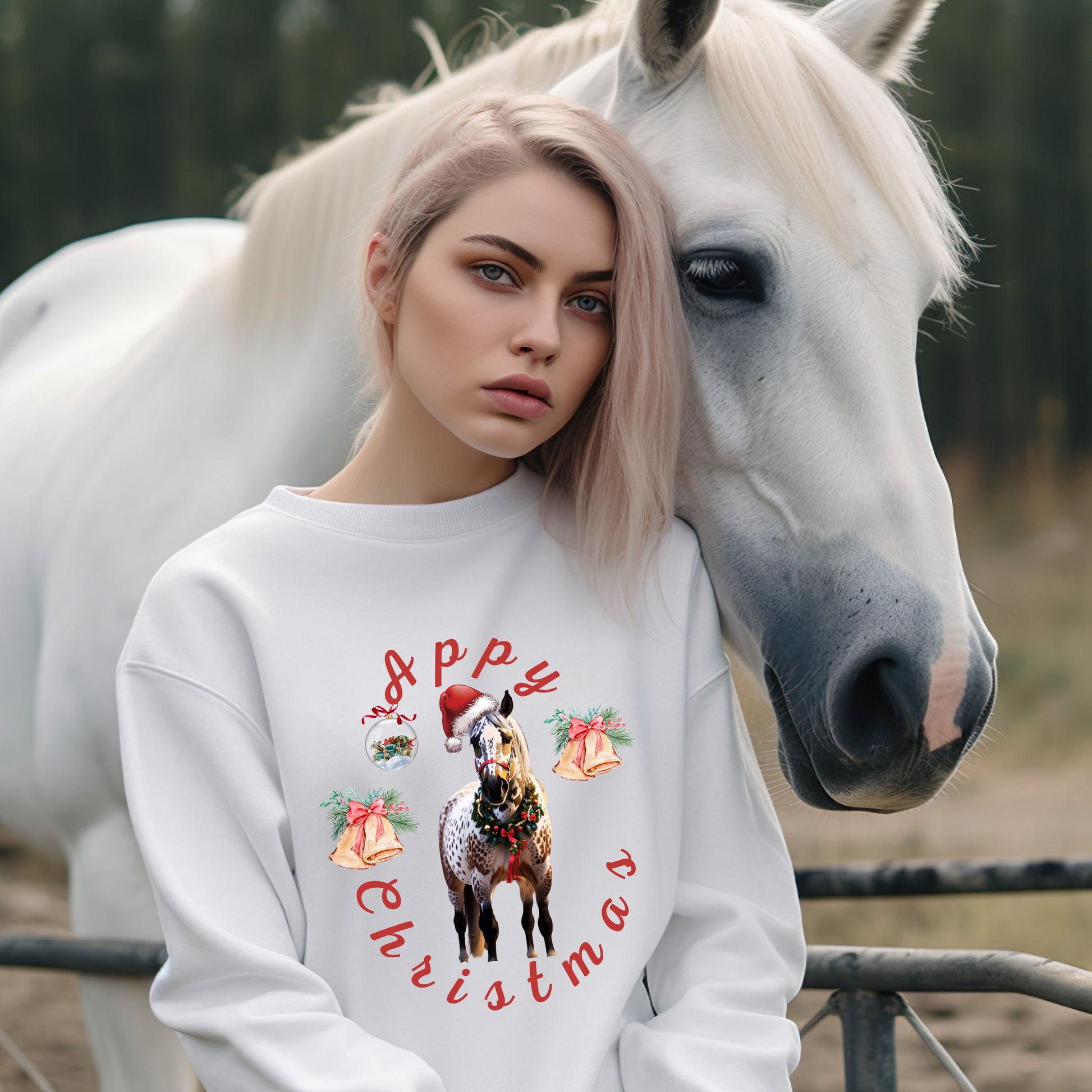 Appaloosa Sweatshirt, Christmas Horse Sweatshirt, Appy Christmas Sweatshirt   