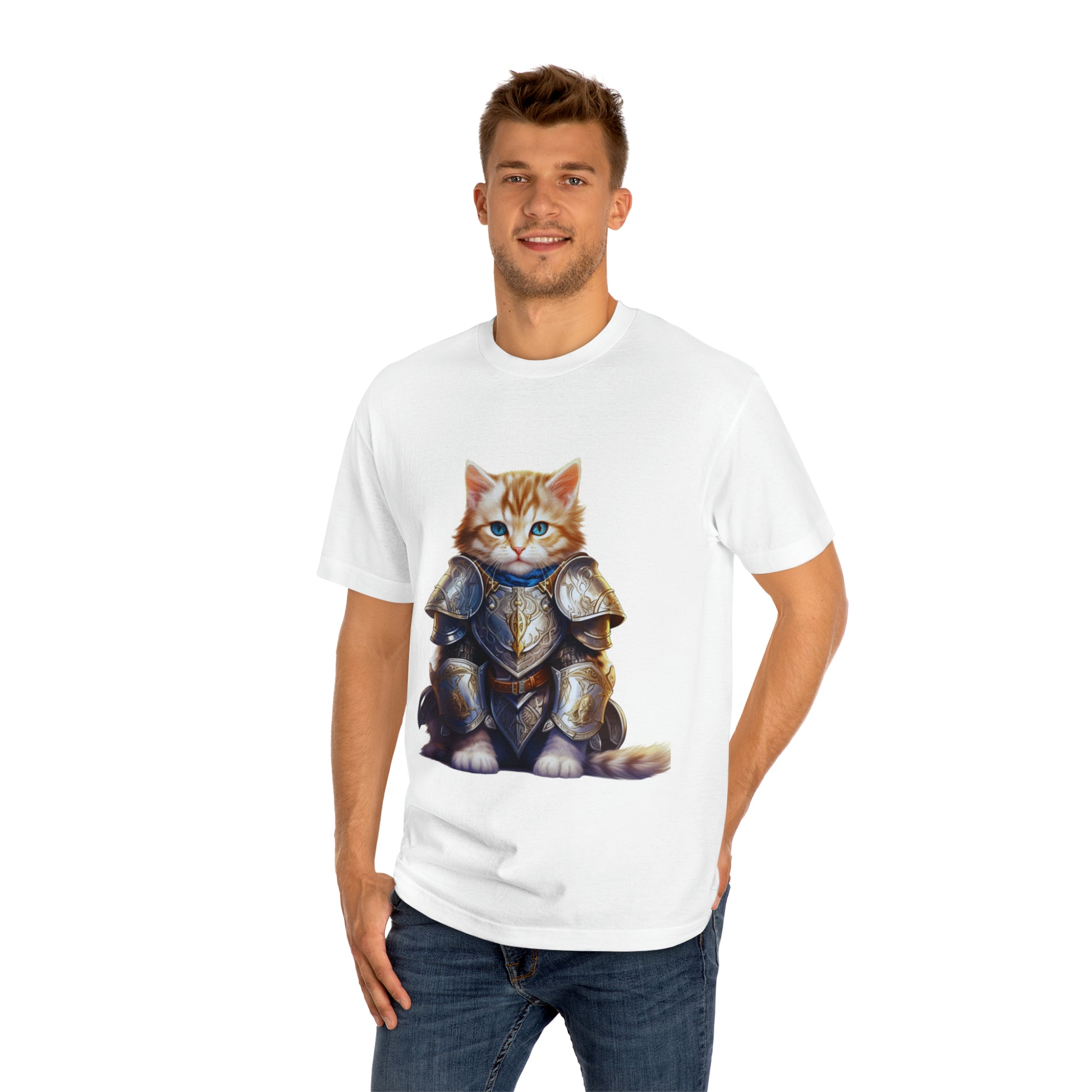 Cat in Armor Classic Unisex Tee T-Shirt   