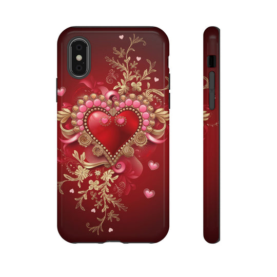 Phone Cases - Romantic Heart Design for Valentine's Day Phone Case Printify iPhone XS Glossy