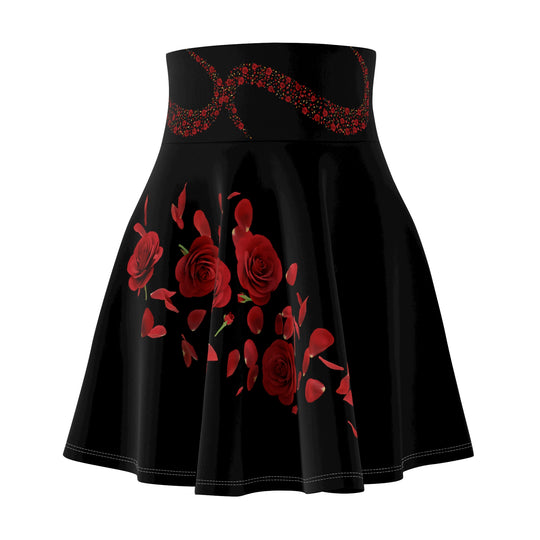 Romantic Rose Skater Skirt All Over Prints Printify