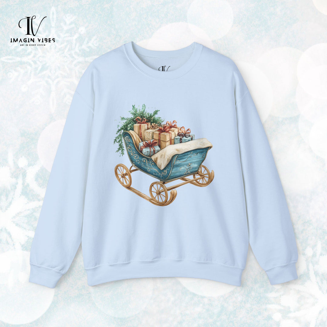 Vintage Christmas Sleigh Crewneck Sweatshirt