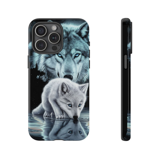 Wolf Tough Cases - Mystical Starry Night Dark Academia Phone Case Printify iPhone 15 Pro Max Glossy