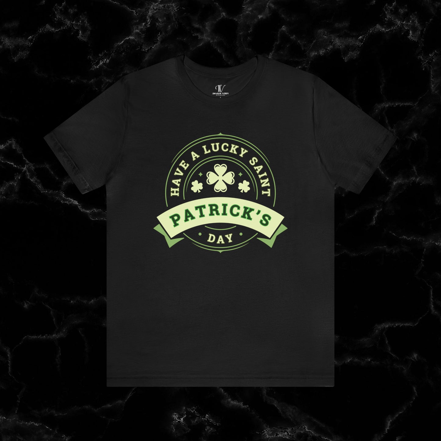 Lucky Saint Patrick's Day Shirt - St. Paddy's Day Lucky Irish Shamrock Leaf Clover Flag Beer T-Shirt T-Shirt Black XS 