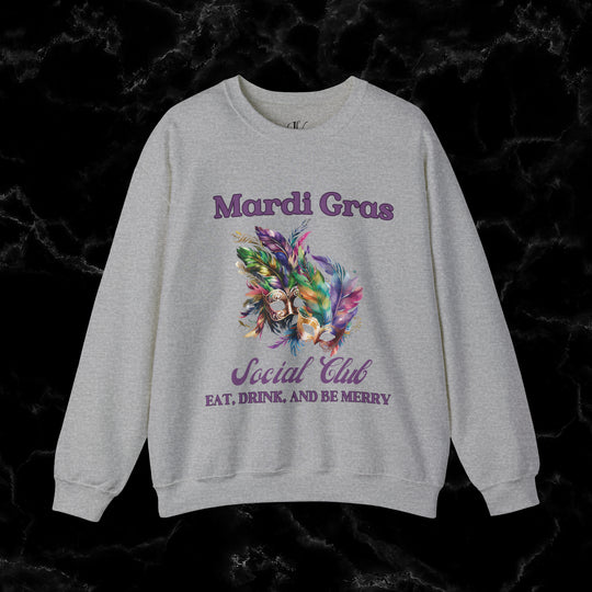 Laissez les Bon Temps Rouler in Style: Mardi Gras Sweatshirt by ImaginVibes (Women's) Sweatshirt S Sport Grey 