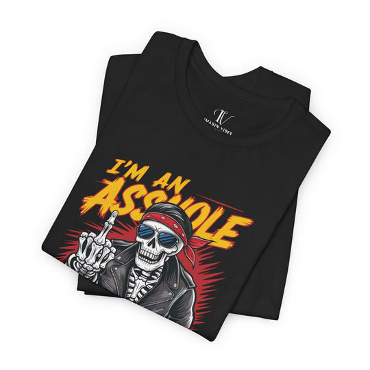 Skeleton Biker Tee T-Shirt Printify