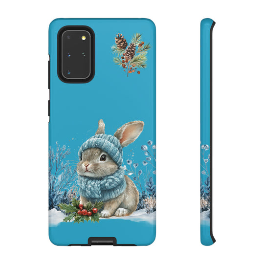 Phone Case - Winter Bunny with Hat and Scarf Phone Case Printify